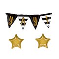 Loonballoon Graduation Grad Theme Balloon Set, 40 Inch Yay Air-Fill Bunting Balloon, Star Foil 97035